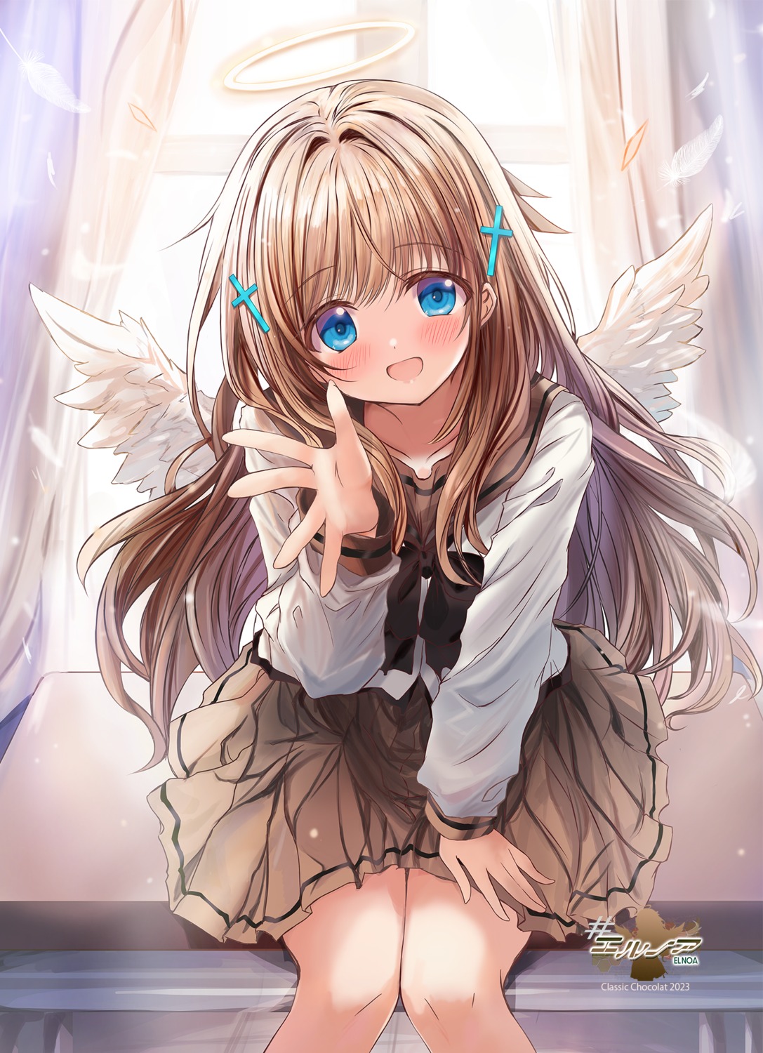 angel, cutlass_(classic_chocolate), seifuku, wings
