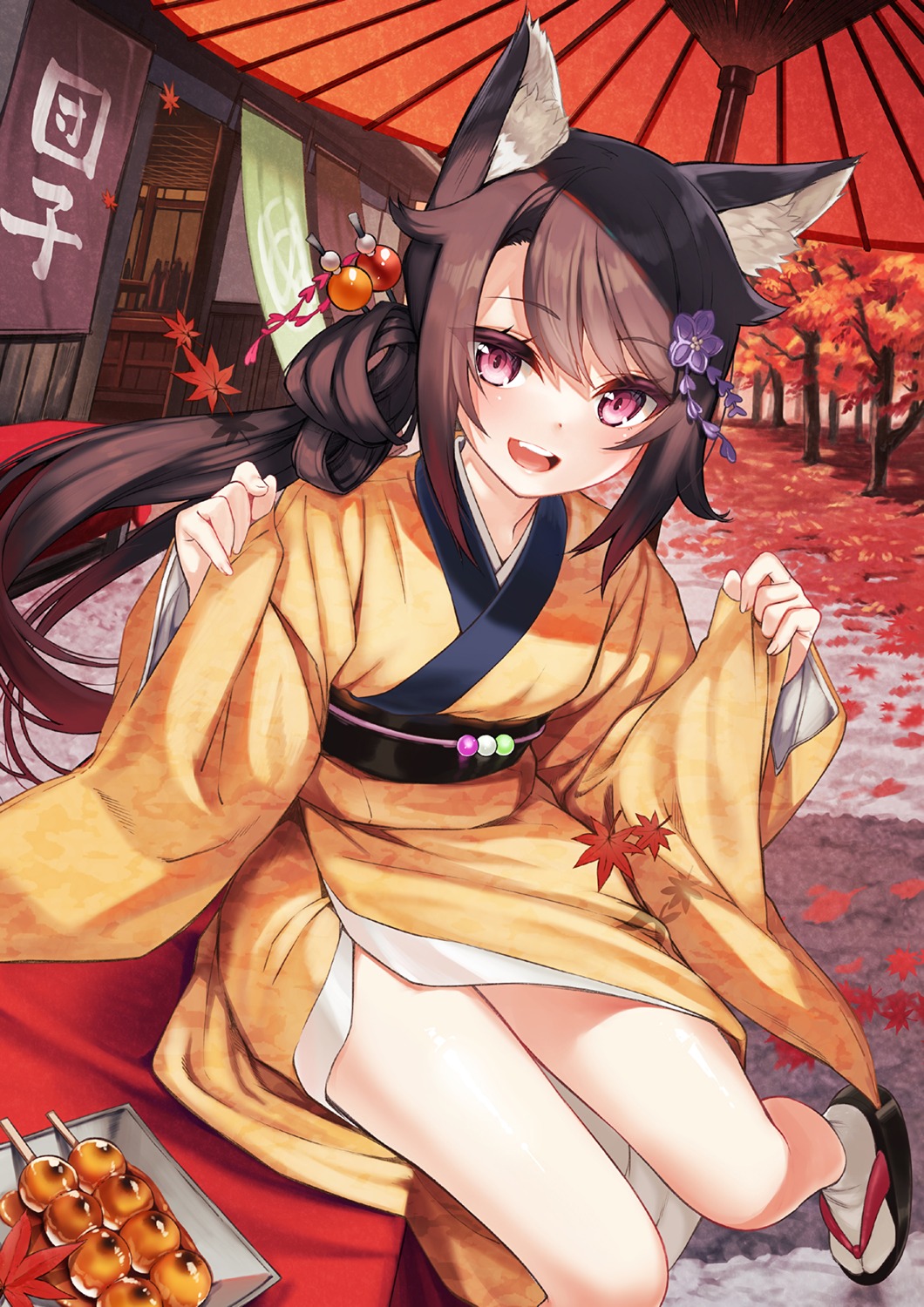 animal_ears, kimono, kitsune, upscaled, zero_(miraichizu)