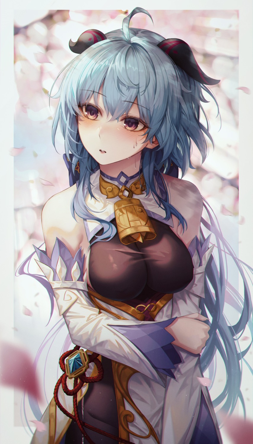 asian_clothes, darang, ganyu, genshin_impact, horns