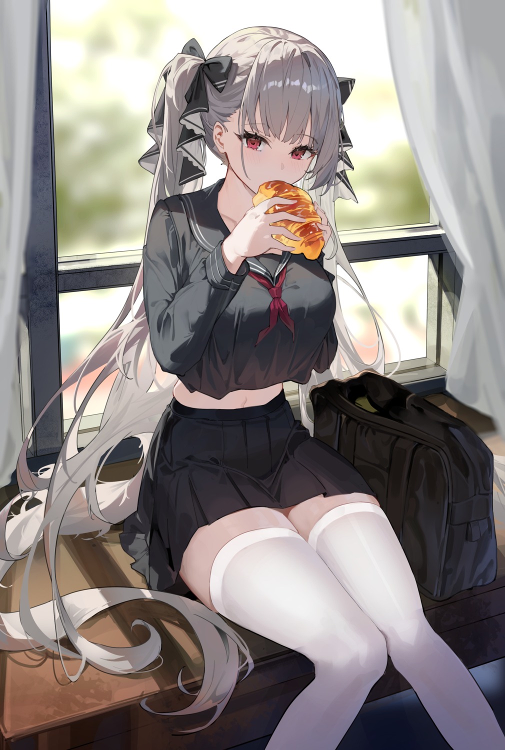 azur_lane, formidable_(azur_lane), maanu, seifuku, thighhighs