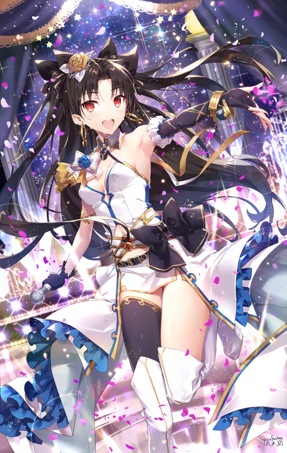 fate/grand_order, gabiran, ishtar_(fate), no_bra, thighhighs
