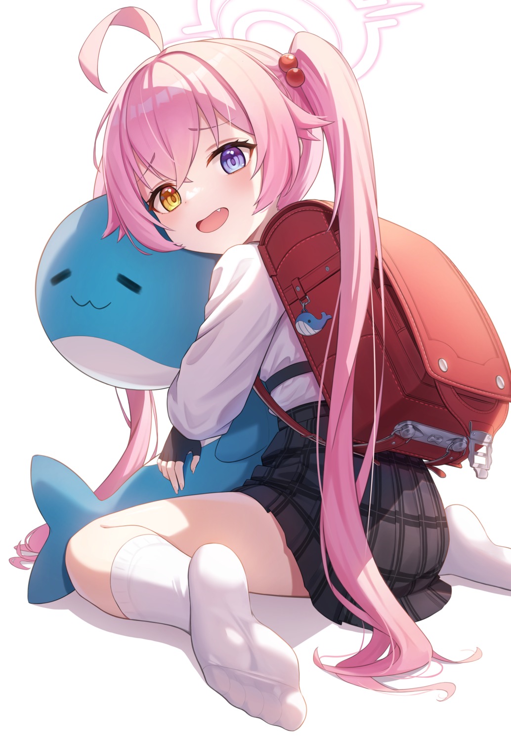 blue_archive, feet, halo, halonakoma9, heterochromia, seifuku, takanashi_hoshino