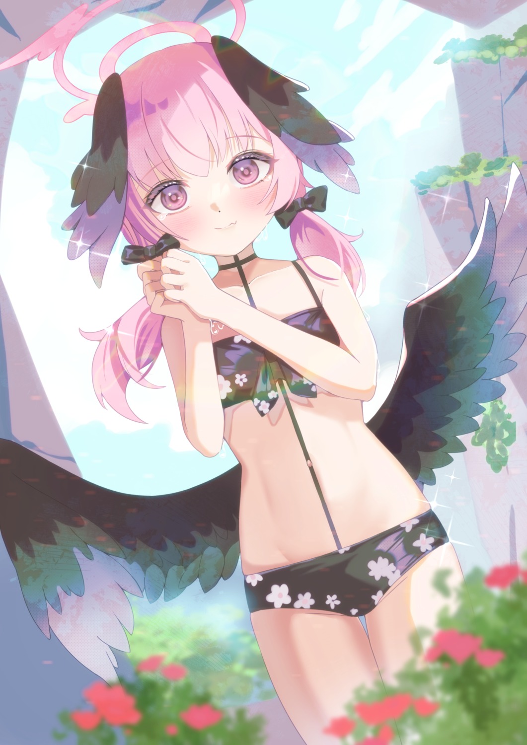 bikini, blue_archive, halo, minertime, shimoe_koharu, swimsuits, wings