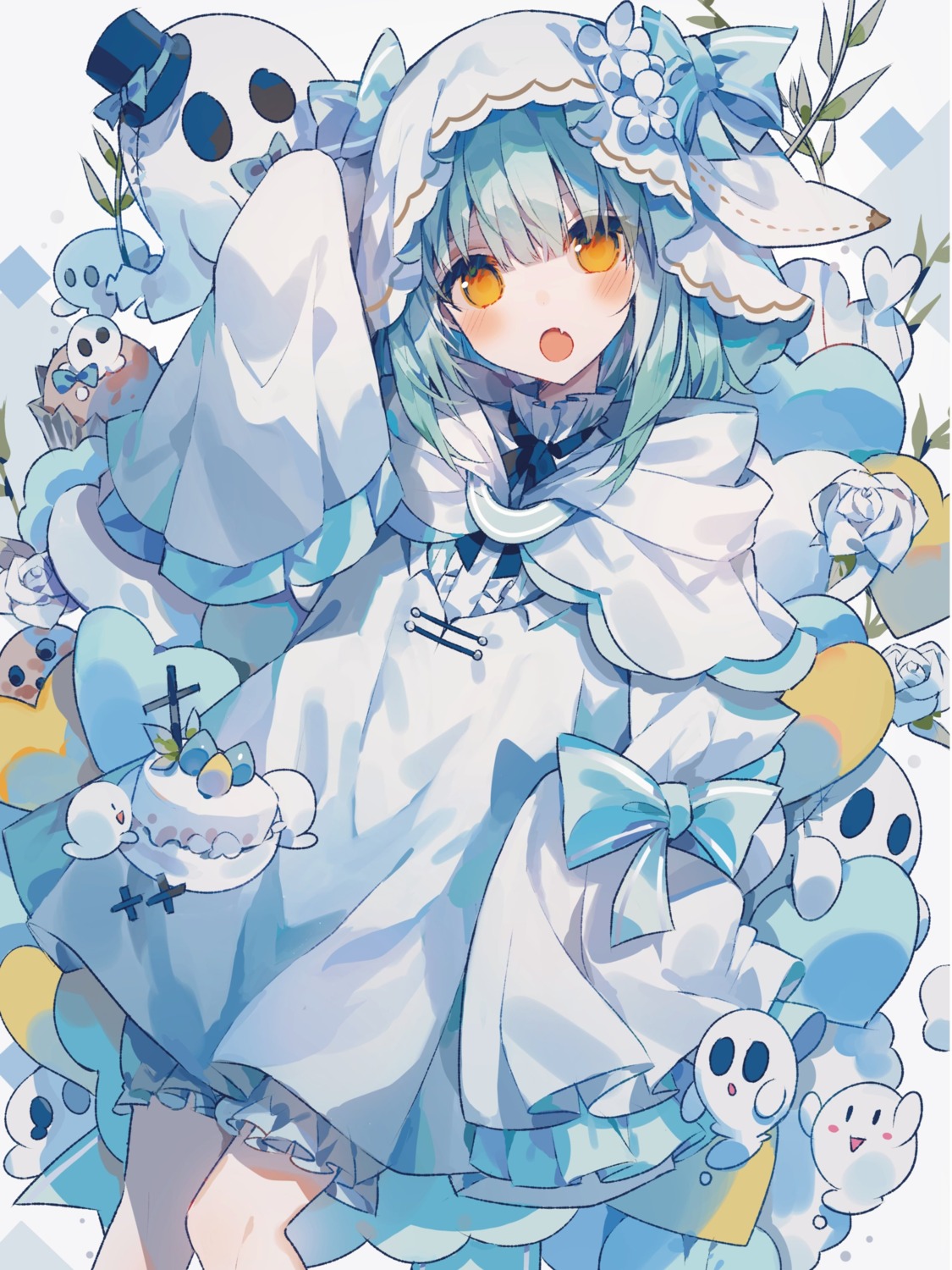 bloomers, dress, indie_virtual_youtuber, pion_(vtuber), umemaro