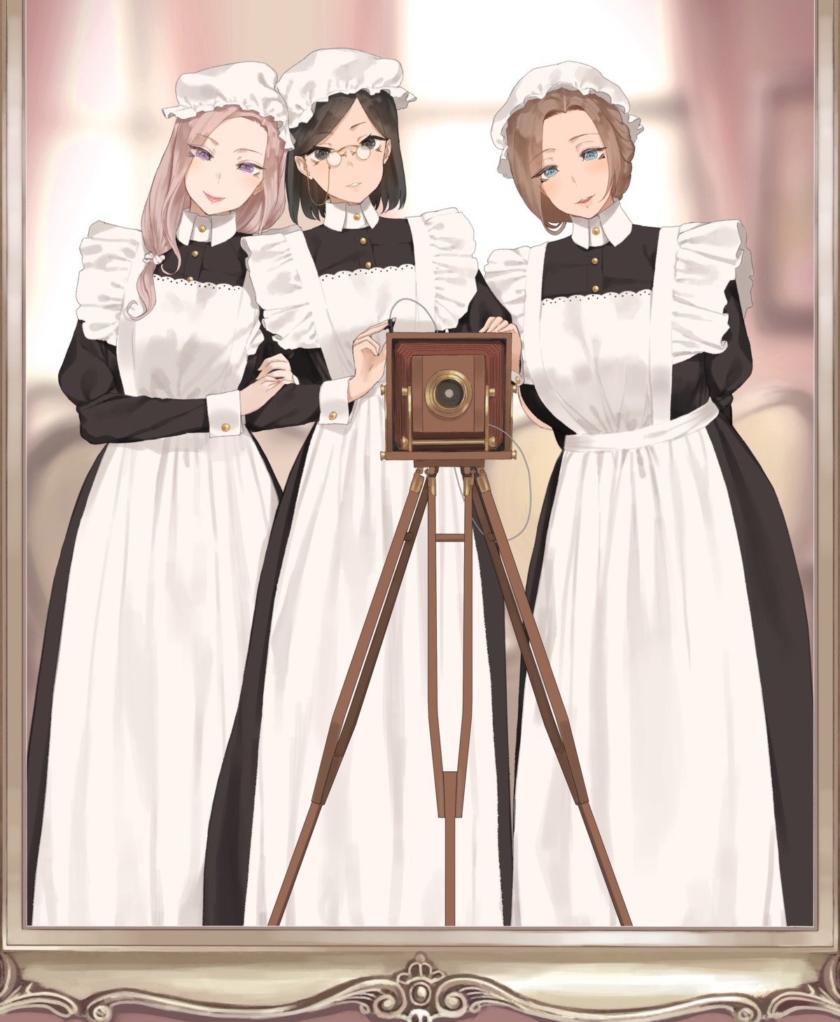maid, megane, selfie, throtem