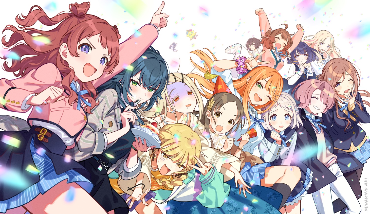 arimura_mao, cream, fujita_kotone, gakuen_idolm@ster, hanami_saki, hanami_ume, hataya_misuzu, himesaki_rinami
