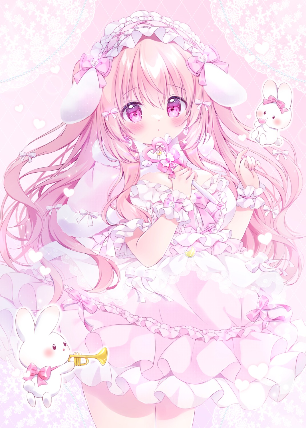 animal_ears, bunny_ears, chiika_(cure_cherish), dress, lolita_fashion