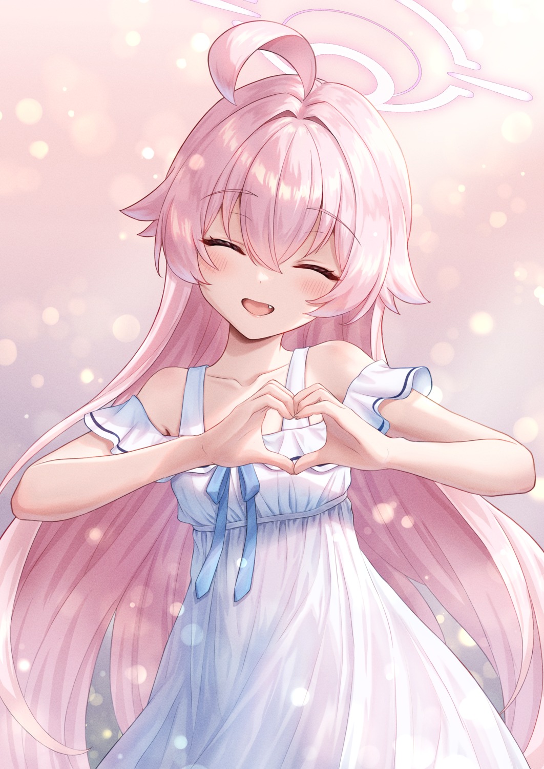 blue_archive, dress, ekura28, halo, summer_dress, takanashi_hoshino