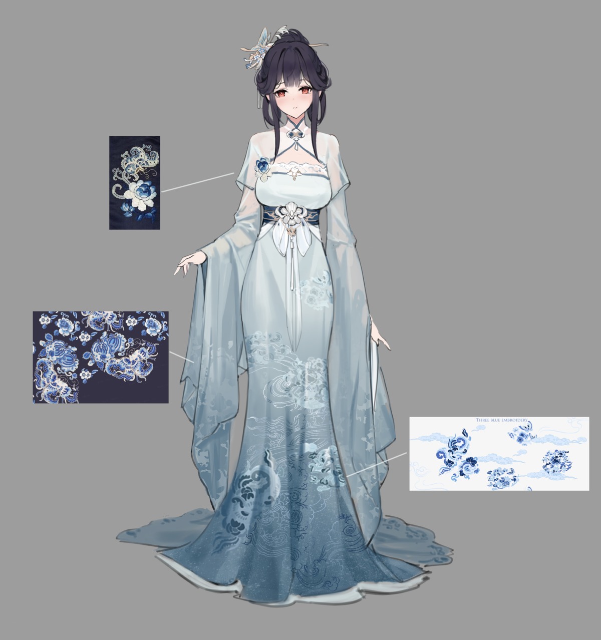 asian_clothes, azur_lane, character_design, chen_hai_(azur_lane), gujianshaonu, see_through