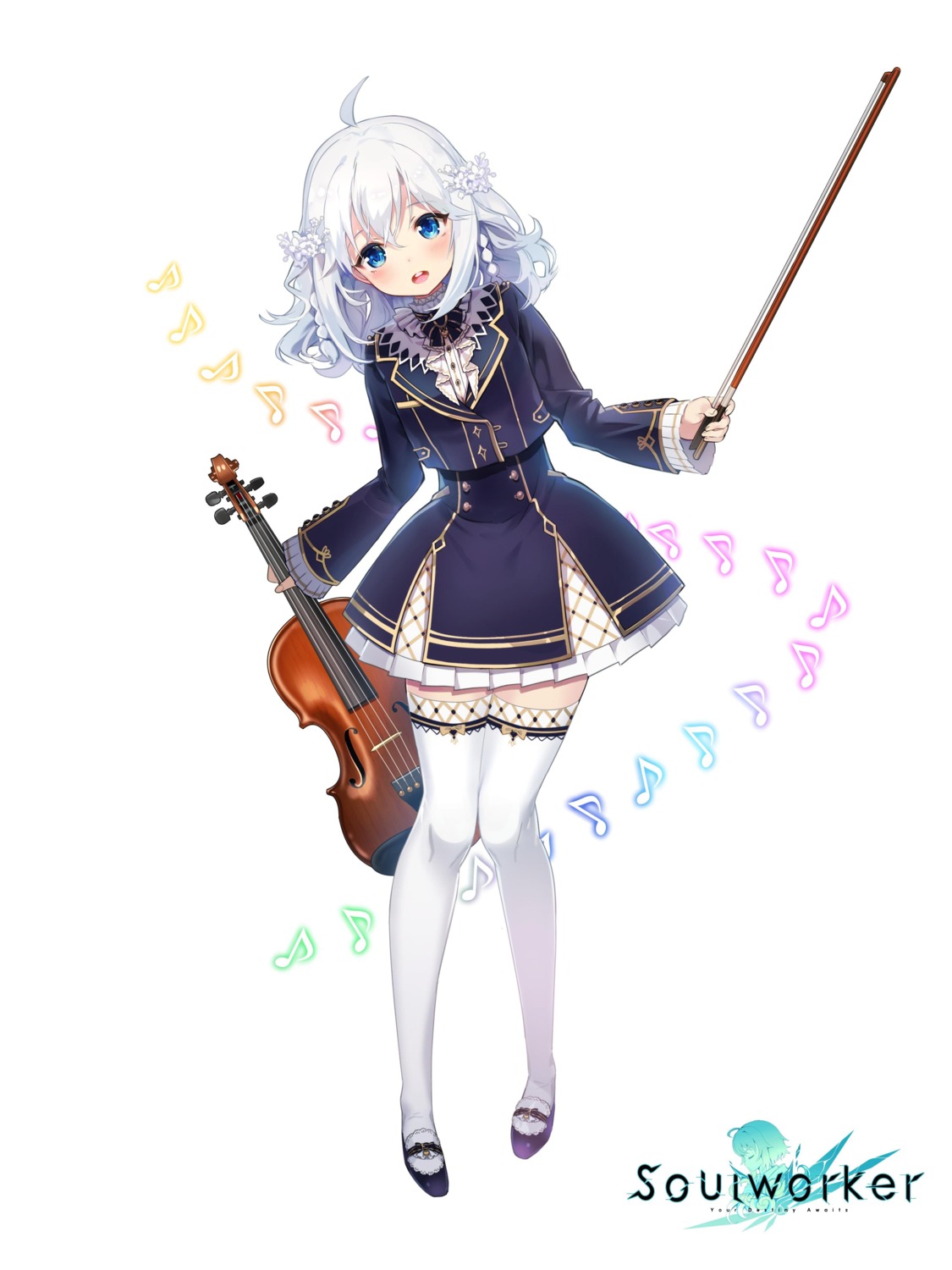 seifuku, soul_worker, stella_unibell, tagme, thighhighs