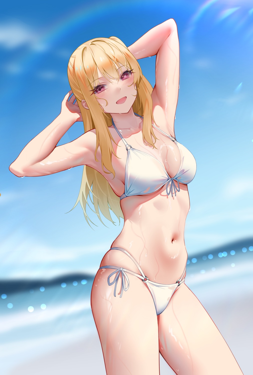 [oshi_no_ko], bikini, evan_(pixiv7510743), hoshino_ruby, swimsuits, wet