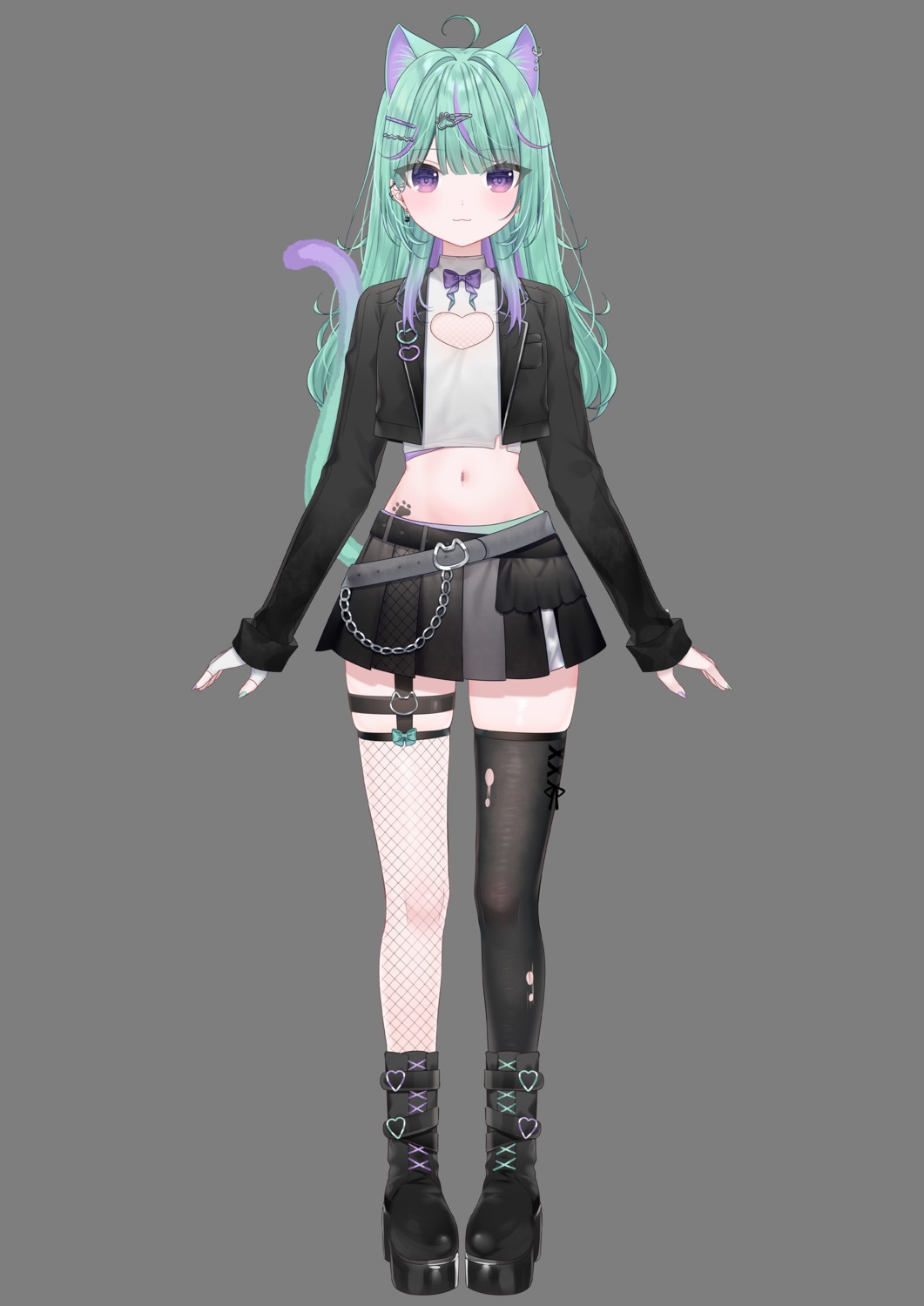 animal_ears, enilis, fishnets, garter, hinata_lima, mafuyu_(chibi21), nekomimi, stockings