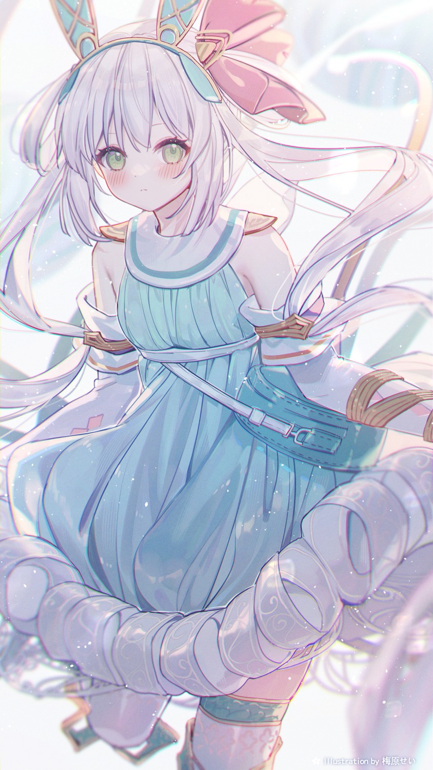 animal_ears, atelier, atelier_sophie, atelier_sophie_2, bunny_ears, dress, plachta, thighhighs