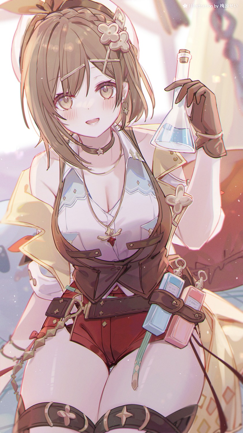 atelier, atelier_ryza, atelier_ryza_3, cleavage, garter, reisalin_stout, umehara_sei