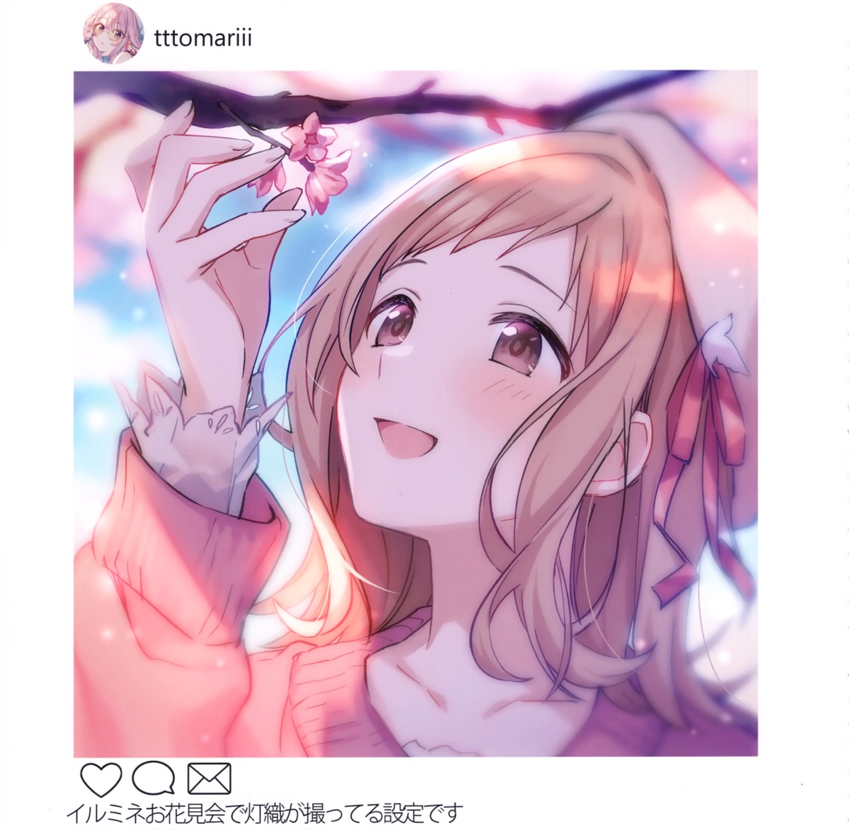 milk_lamp, sakuragi_mano, see_through, sweater, the_idolm@ster, the_idolm@ster_shiny_colors, tomari