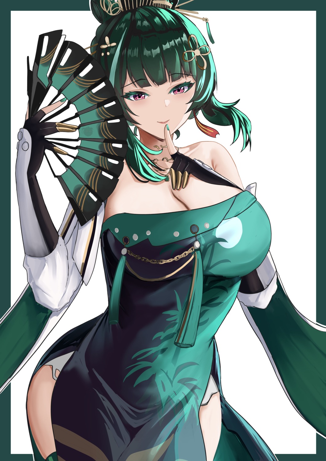asian_clothes, hanying, no_bra, punishing:_gray_raven, tian_kazuki
