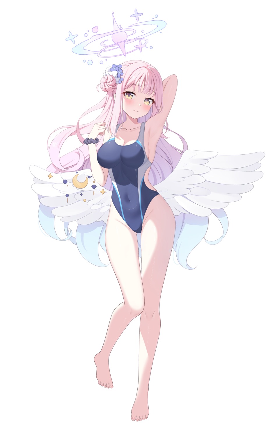 angel, blue_archive, futaba_kurumi, misono_mika, swimsuits, wings