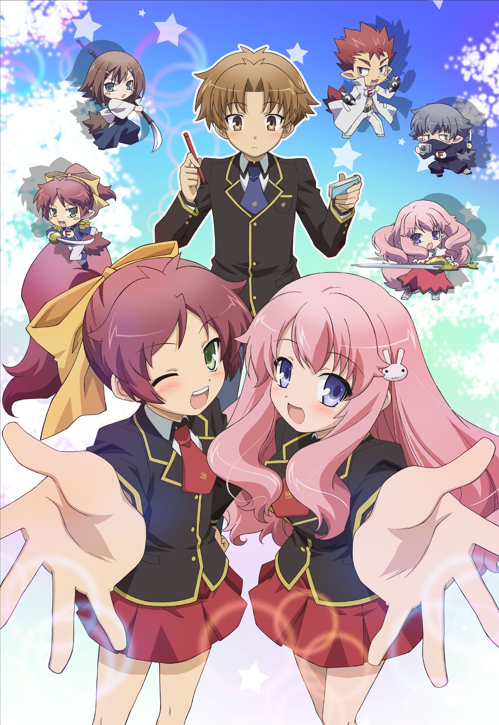 baka_to_test_to_shoukanjuu, himeji_mizuki, jpeg_artifacts, kinoshita_hideyoshi, sakamoto_yuuji, seifuku, shimada_minami, tsuchiya_kouta, yoshii_akihisa