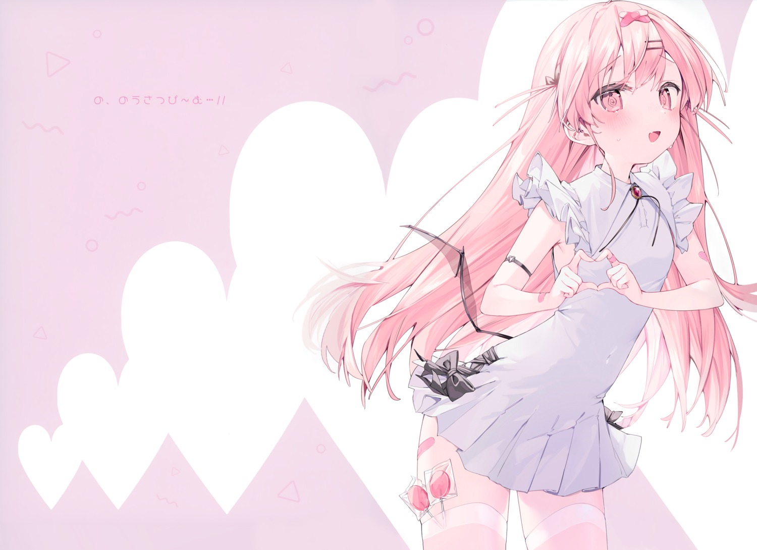 bandaid, bitachip, dress, koyubita_beru, thighhighs, wings