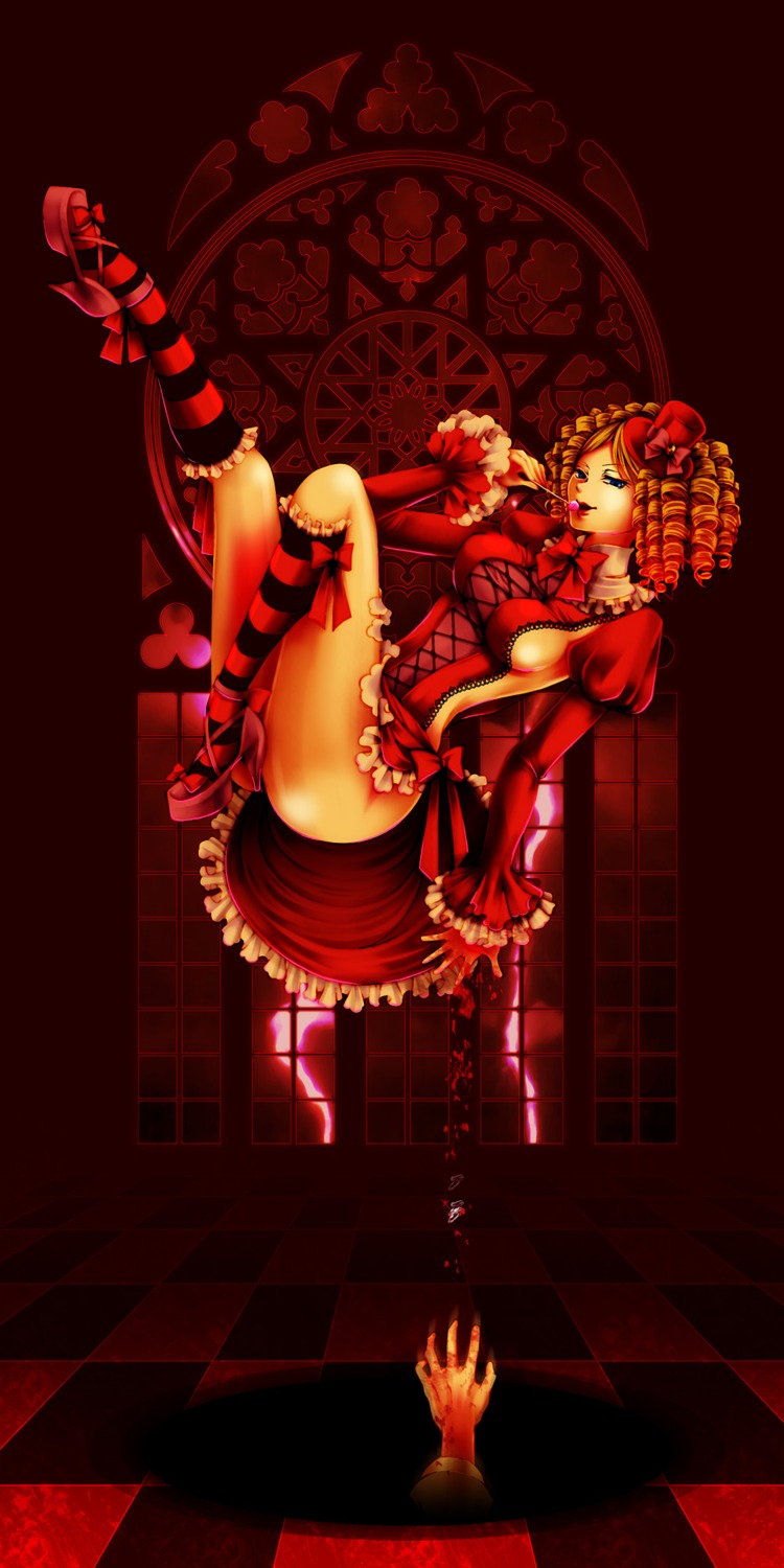ass, dress, gaap, rouge_(artist), thighhighs, umineko_no_naku_koro_ni