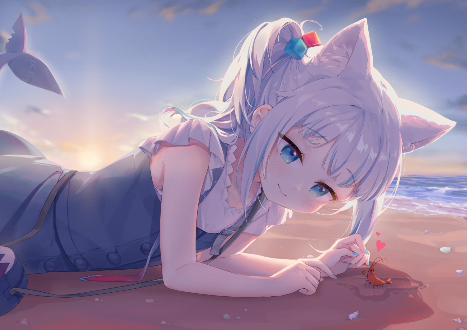 aeon_ion, animal_ears, gawr_gura, hololive, hololive_english, nekomimi, tail