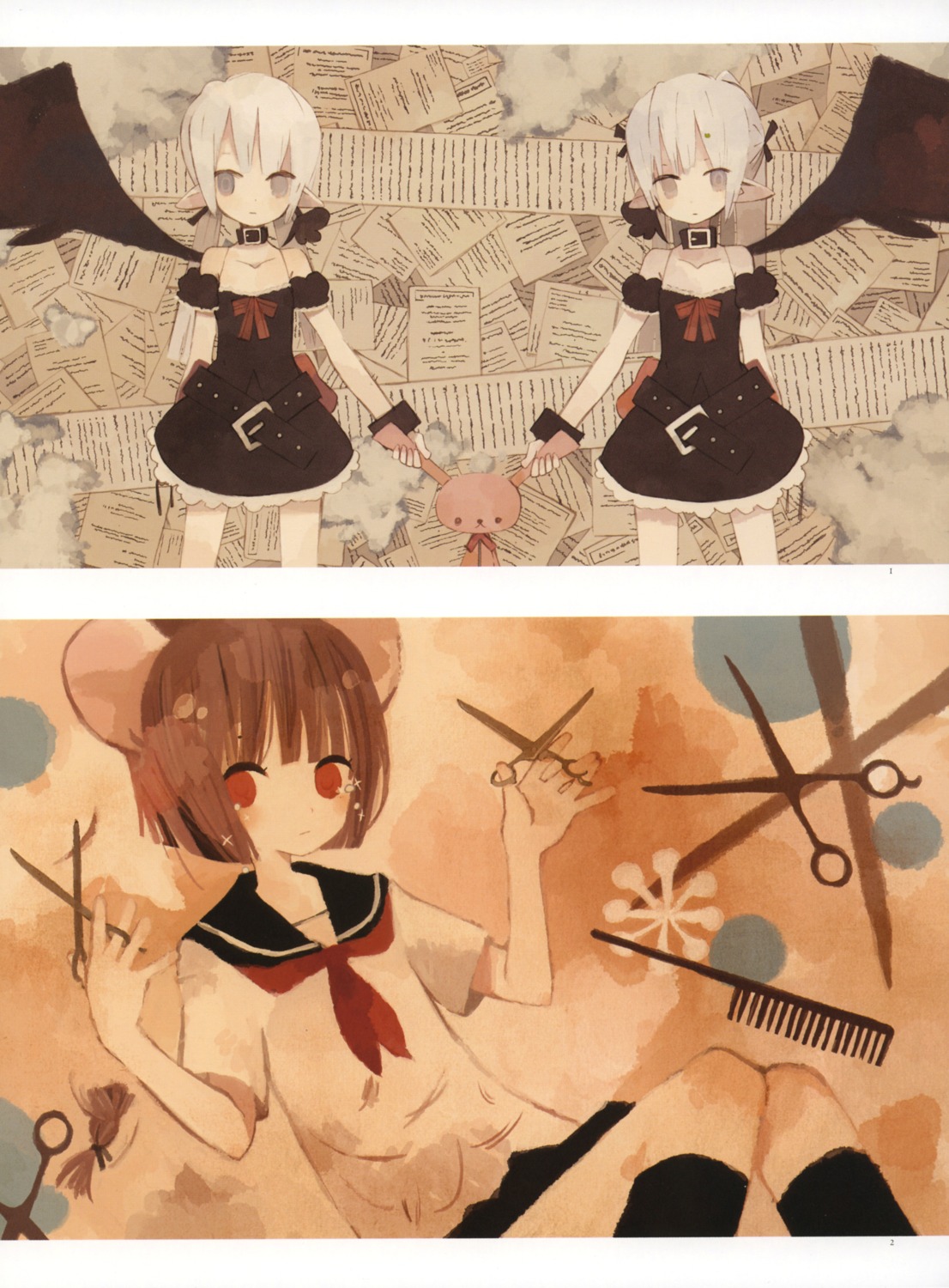 mitsuki_mouse, seifuku, wings