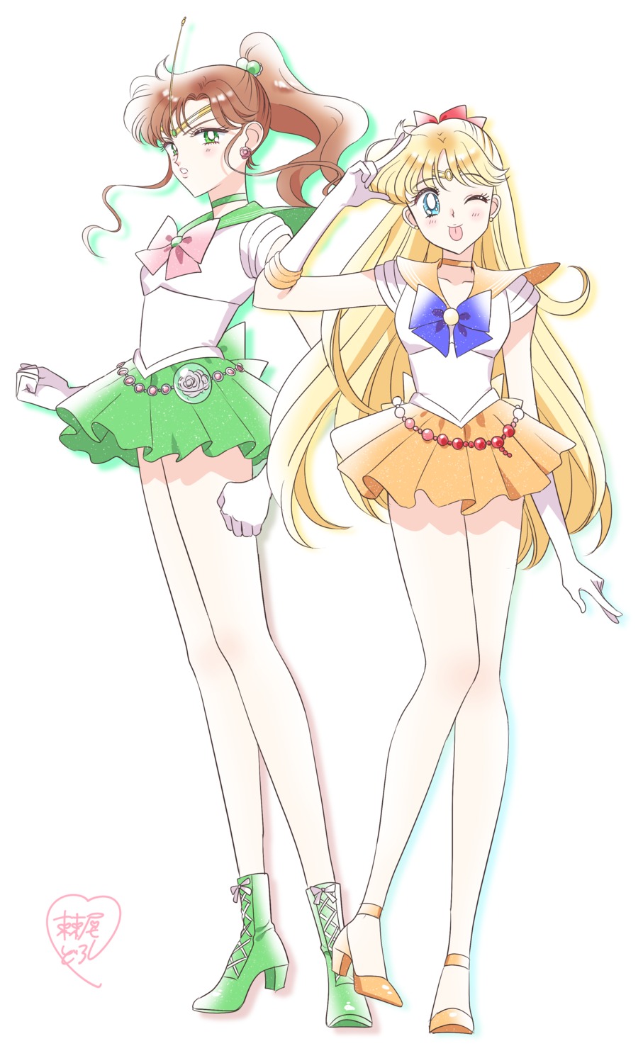 aino_minako, bishoujo_senshi_sailor_moon, heels, kino_makoto, loveodoro, seifuku