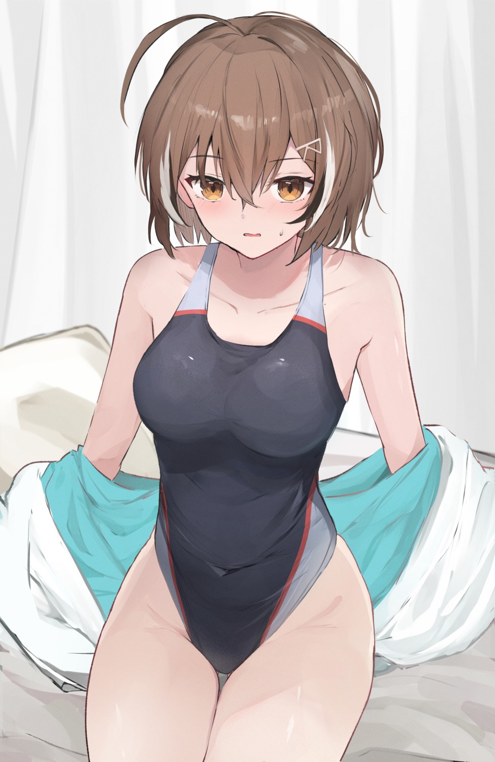 hololive, hololive_english, nanashi_mumei, shuuzo3, swimsuits