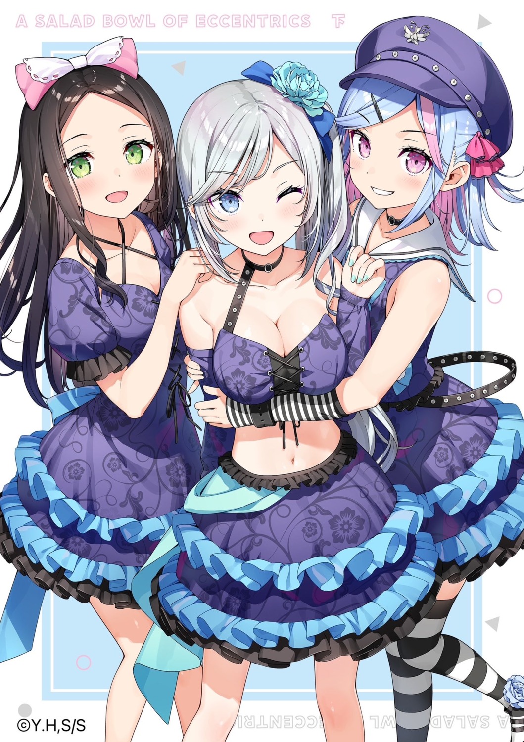 disc_cover, henjin_no_salad_bowl, kantoku, kinoshita_noa, livia_do_udis, no_bra, thighhighs, uniform, yumisashi_asumi, yuri