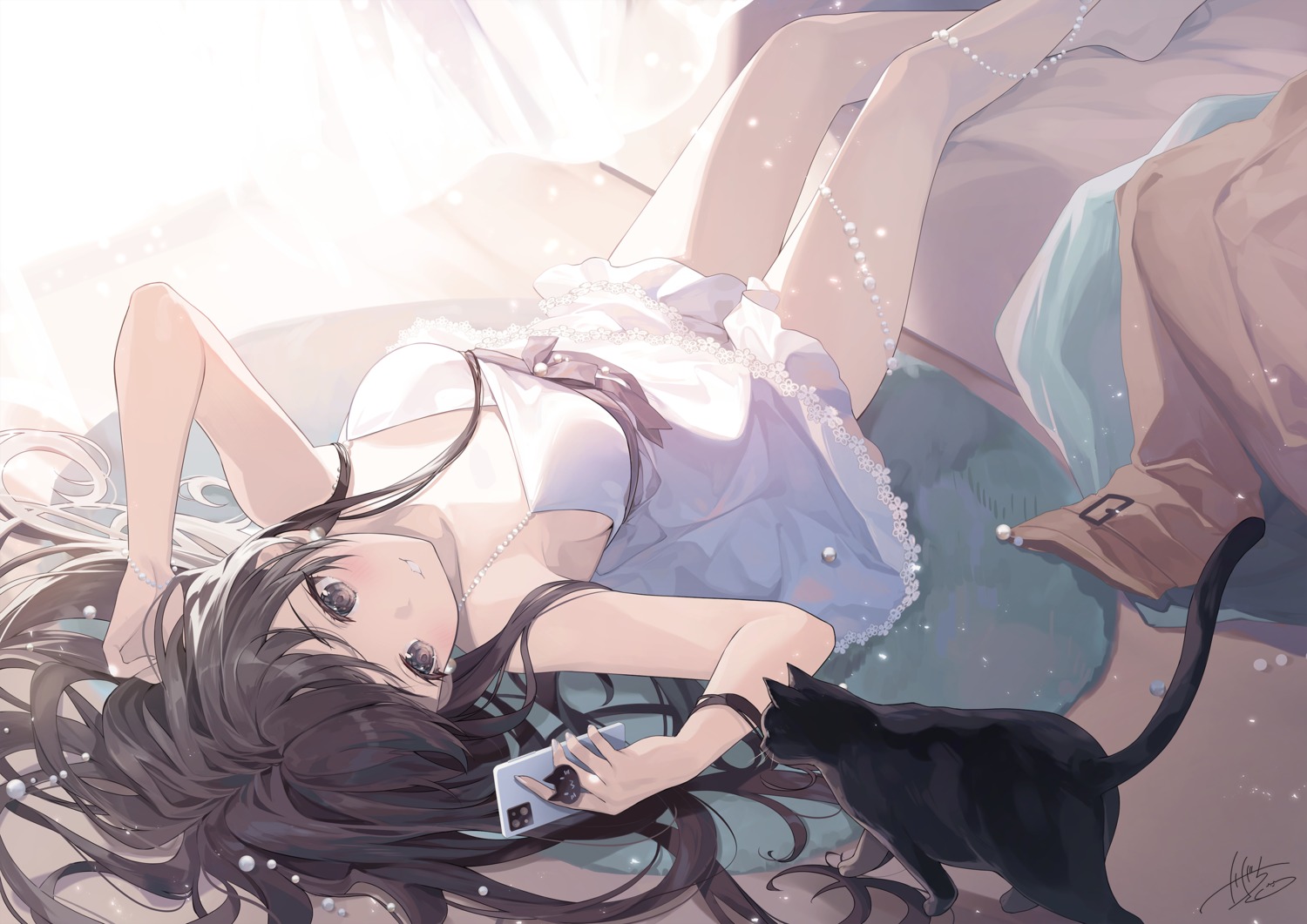 dress, kagachi_saku, neko