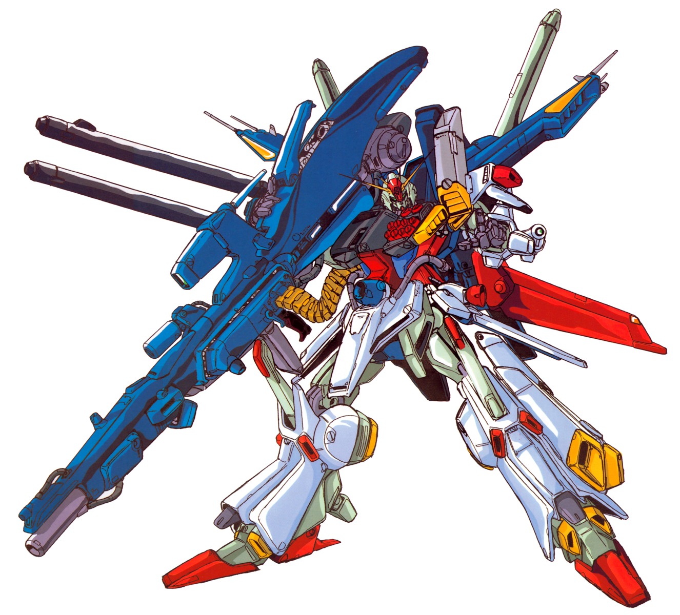 akitaka_mika, gundam, gundam_zz, mecha, weapon, zeta_gundam, zz_gundam