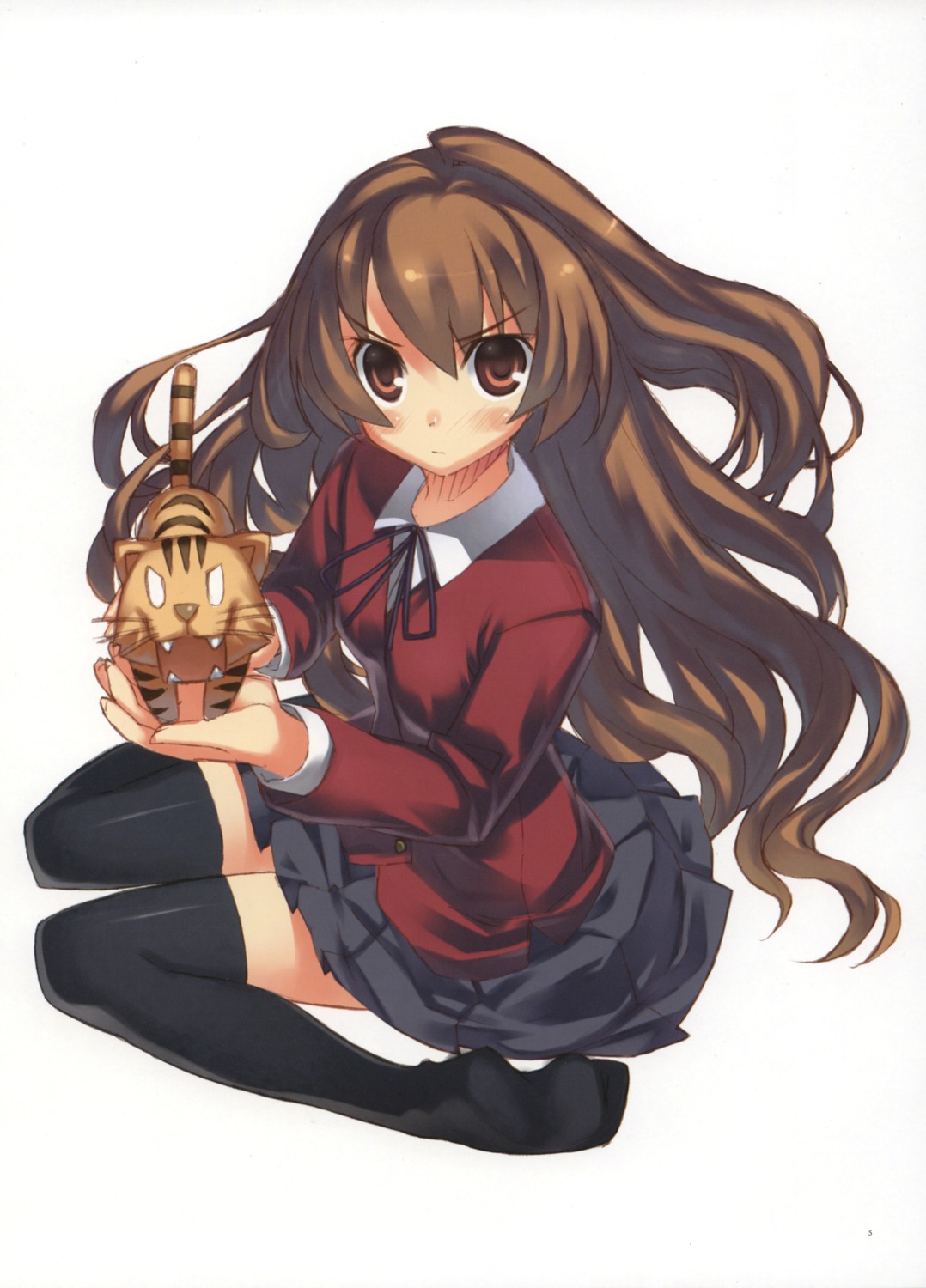 aisaka_taiga, seifuku, thighhighs, toradora!, yasu