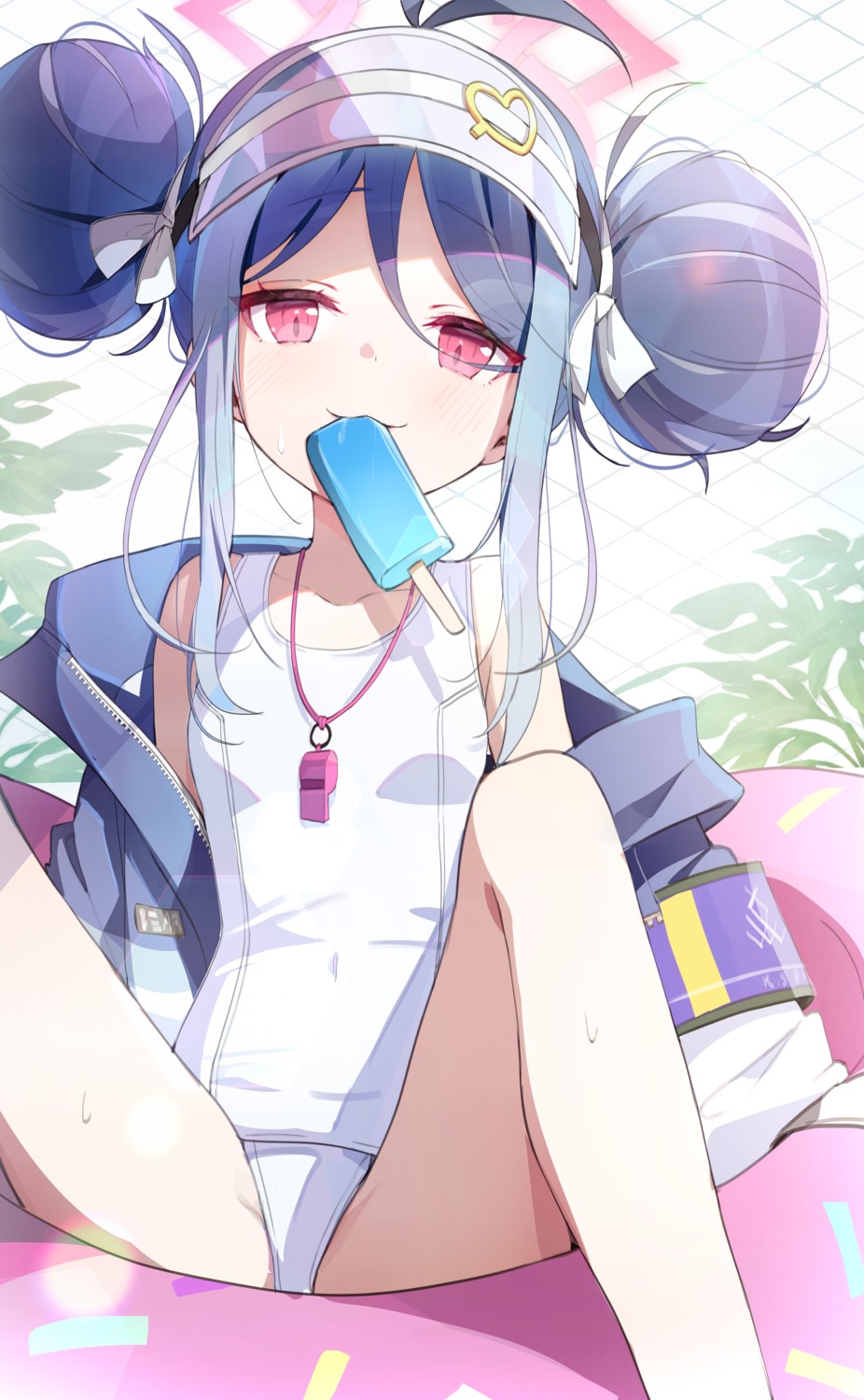 blue_archive, halo, misyune, nemugaki_fubuki, school_swimsuit, swimsuits