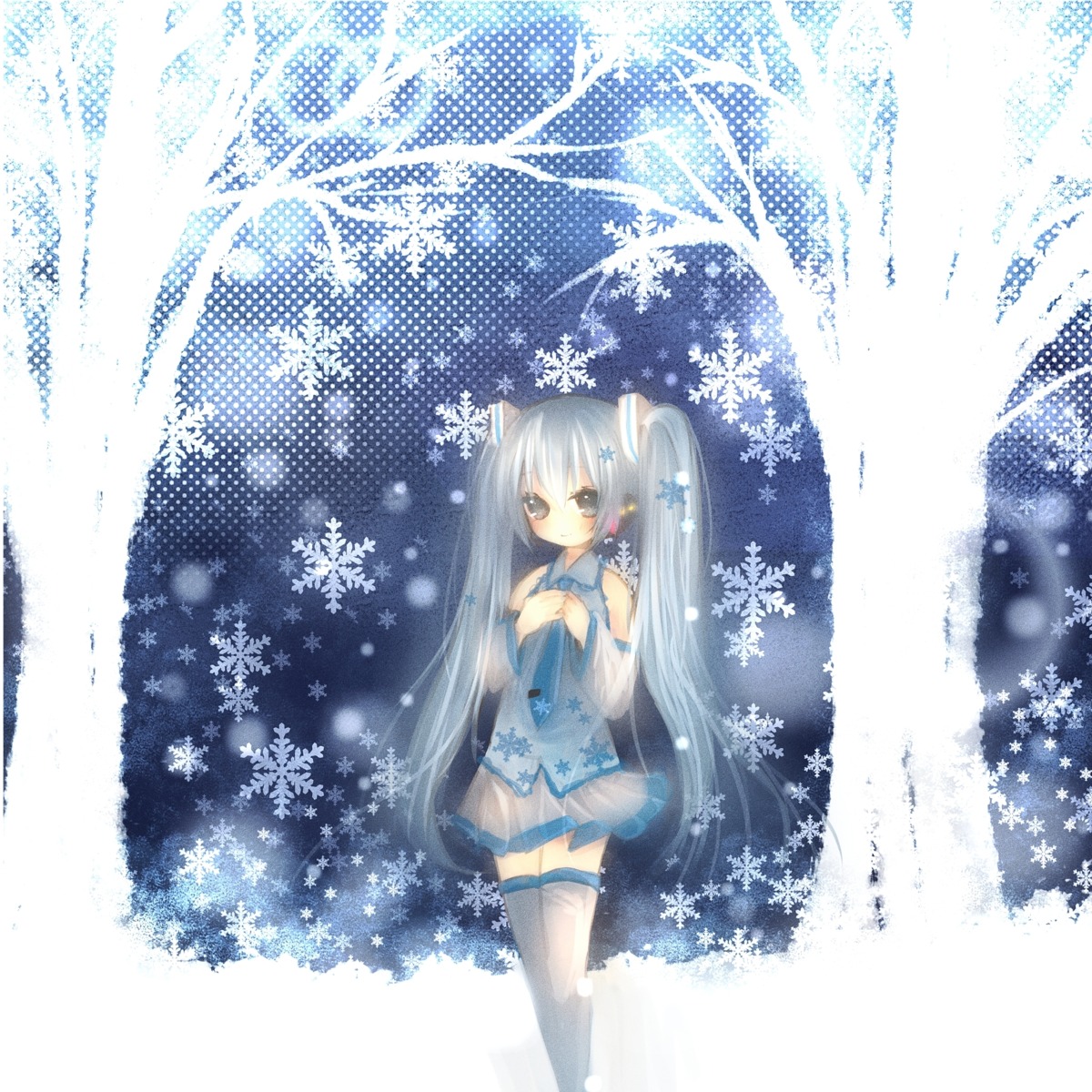 hatsune_miku, landscape, ou, vocaloid, yuki_miku