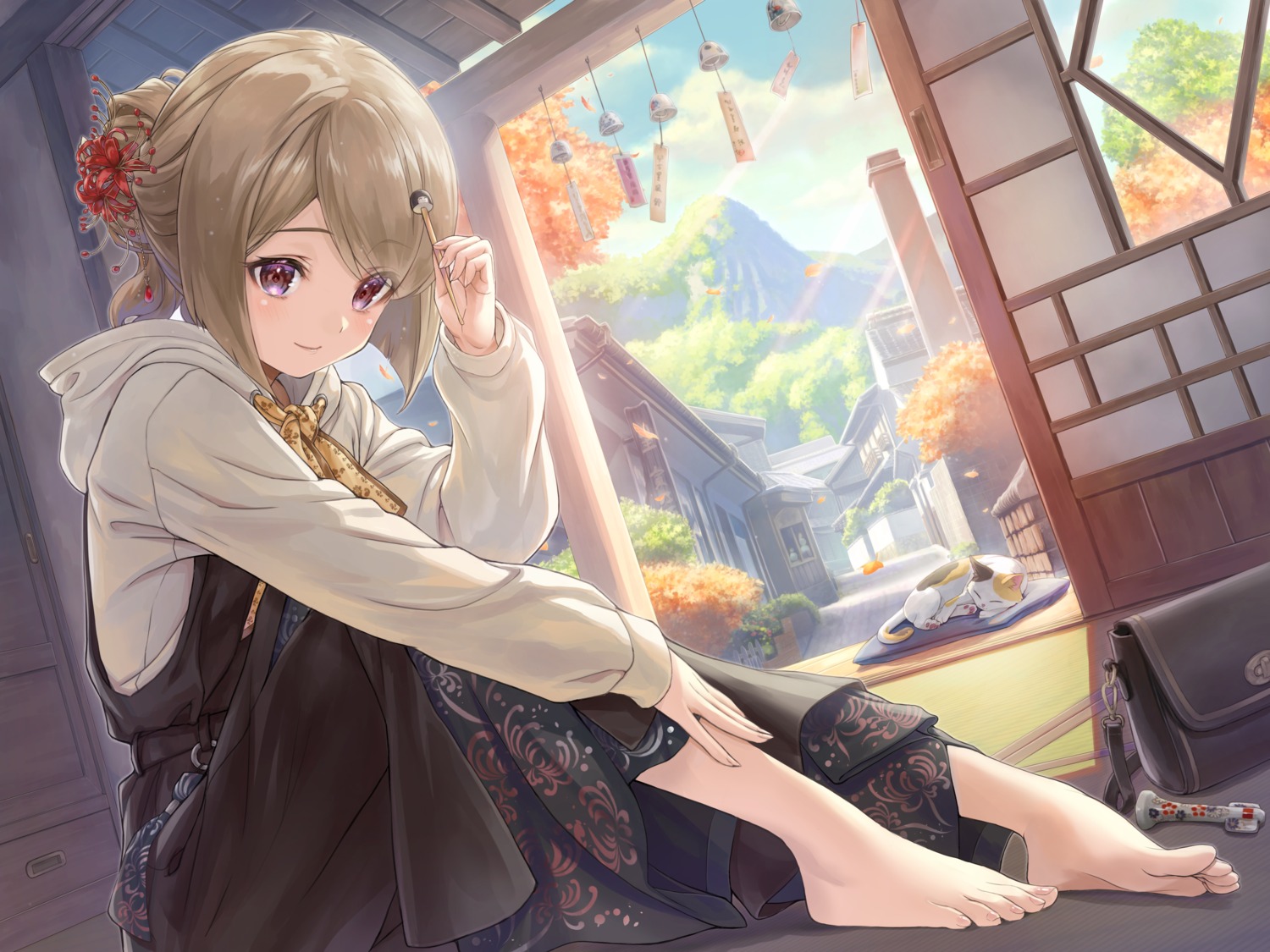 feet, kiriko_(rail_romanesque), neko, rail_romanesque, raro, taue_shunsuke