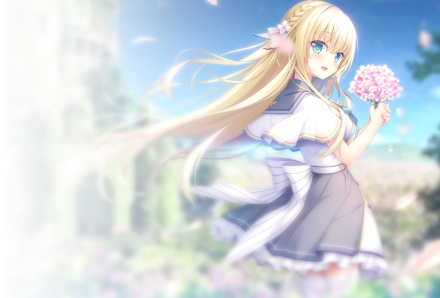 ameto_yuki, azarashi_soft+1, iris_murphy, mugen_no_tír_na_nóg, seifuku, skirt_lift, thighhighs