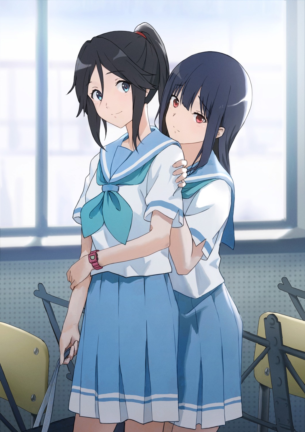 hibike!_euphonium, kasaki_nozomi, liz_to_aoi_tori, nyanko960121, seifuku, yoroizuka_mizore, yuri