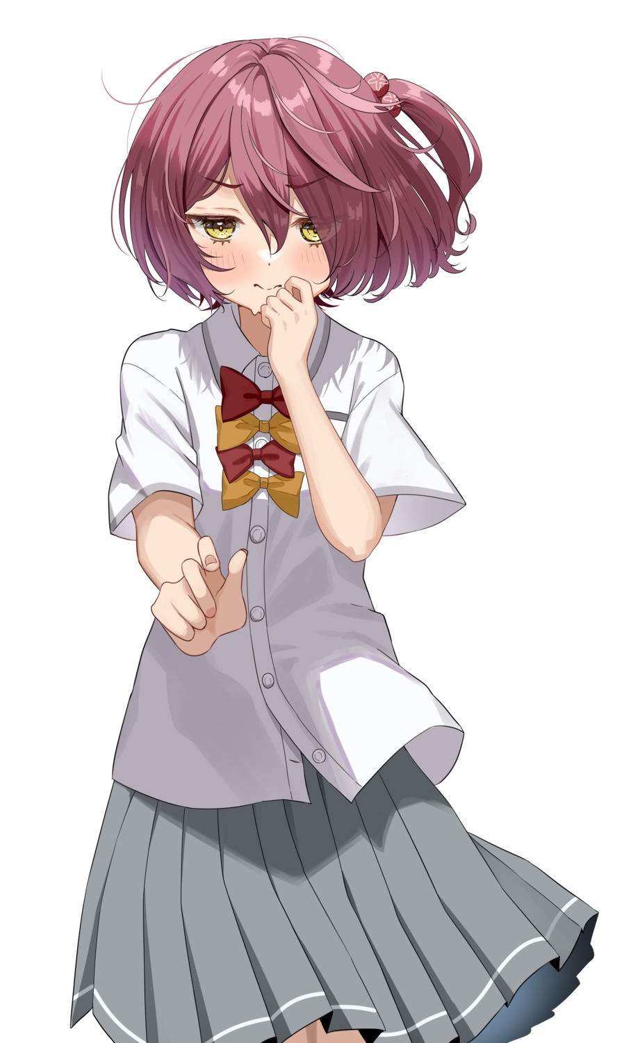 komari_chika, make_heroine_ga_oosugiru!, piyopoyo, seifuku, skirt_lift