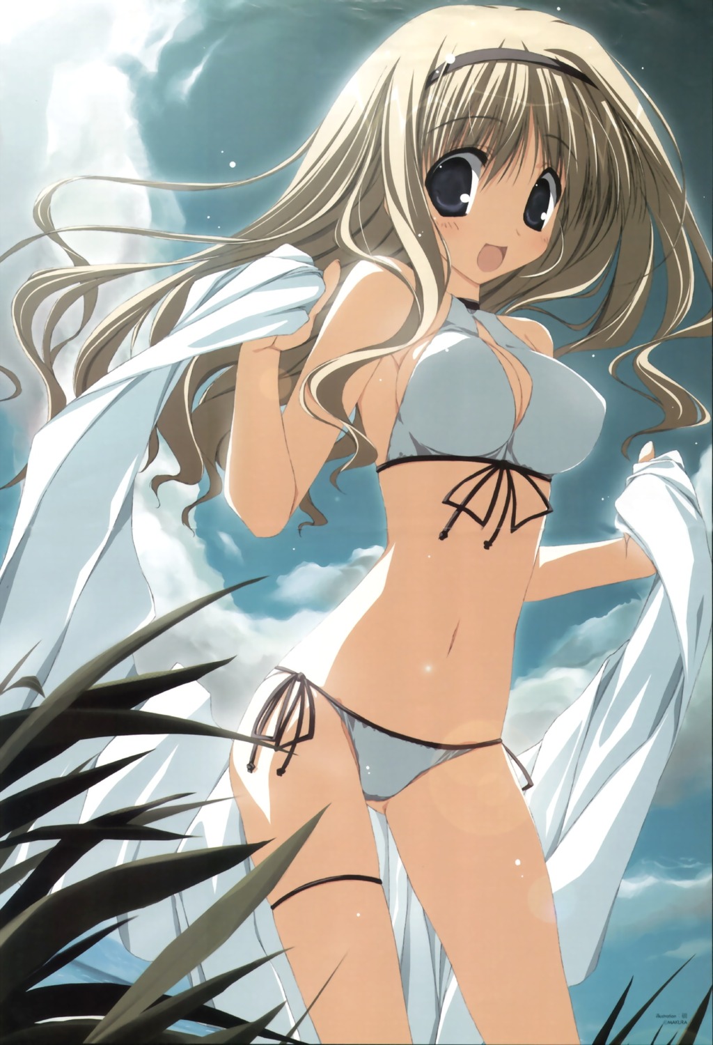 bikini, h2o_~footprints_in_the_sand~, kagura_hinata, makura, suzuri, swimsuits