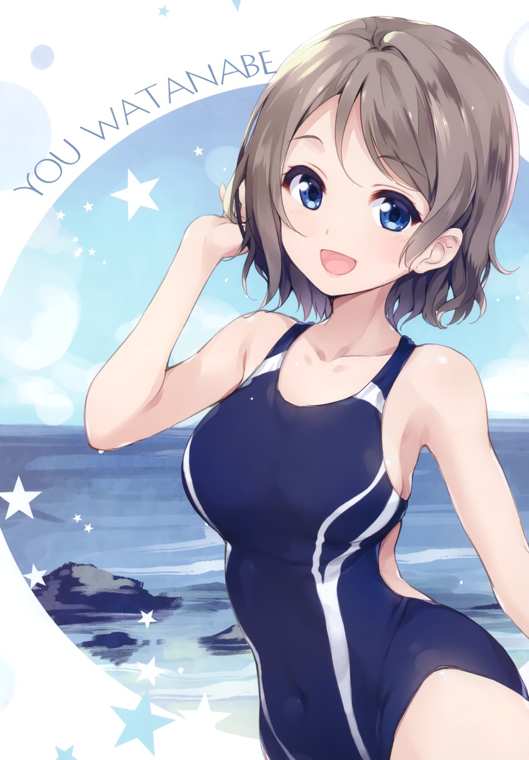 love_live!_(series), love_live!_sunshine!!, senji, swimsuits, tegone_spike, watanabe_you