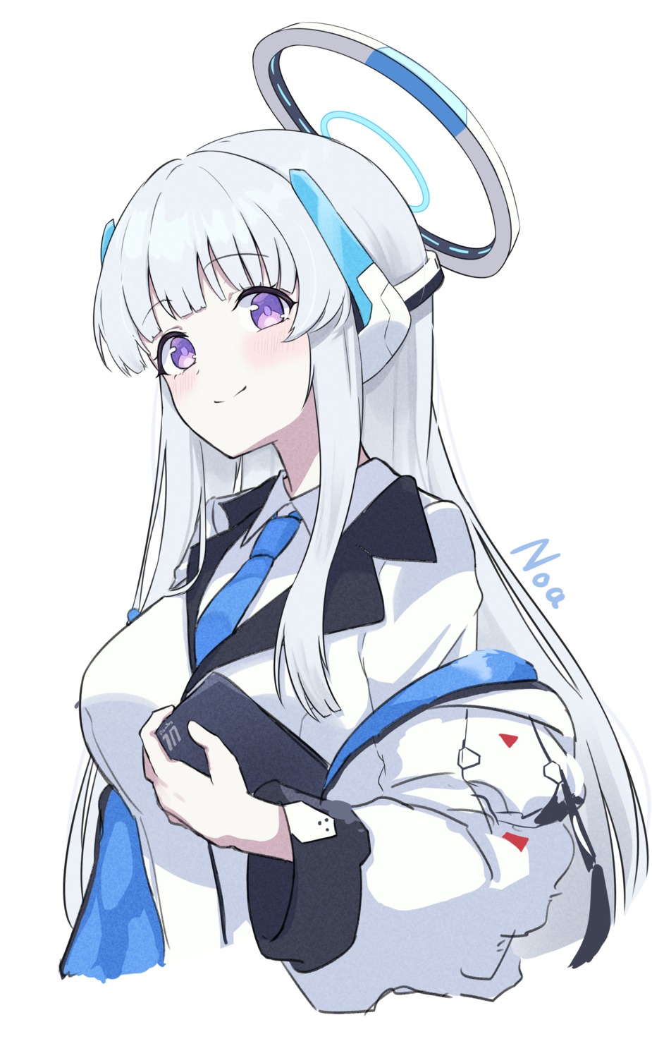 blue_archive, halo, ogura_toast, seifuku, sketch, ushio_noa