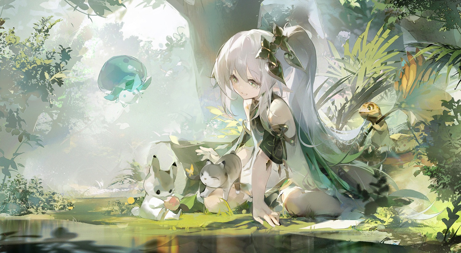 artist_revision, genshin_impact, nahida, neko, pointy_ears, tracyton