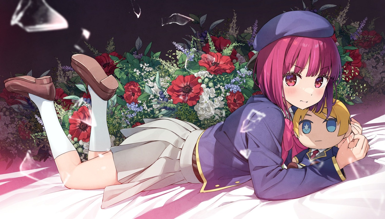 [oshi_no_ko], arima_kana, chibi, hoshino_aquamarine, kantoku, seifuku