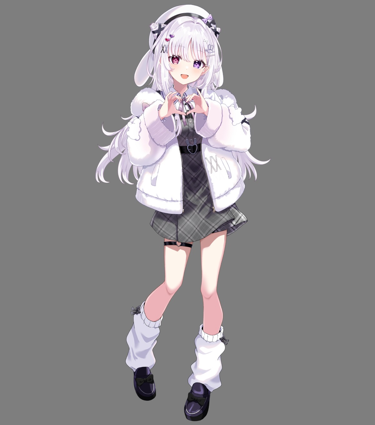 animal_ears, bunny_ears, chinen_seira, garter, heterochromia, shiokazunoko, specialite, transparent_png