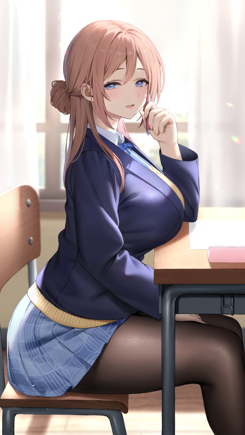 gakuen_idolm@ster, hibimaru, himesaki_rinami, pantyhose, seifuku, skirt_lift, sweater, the_idolm@ster