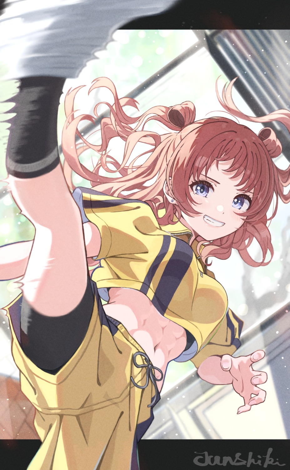 bike_shorts, gakuen_idolm@ster, hanami_saki, junshiki, the_idolm@ster