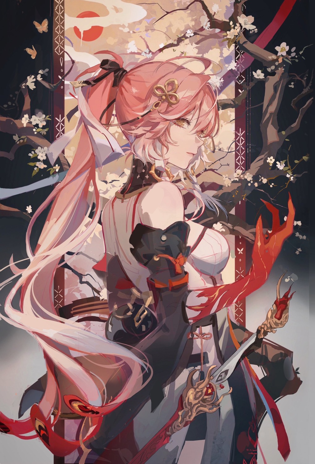 asian_clothes, changli, no_bra, sword, wuthering_waves, zerotabi1210