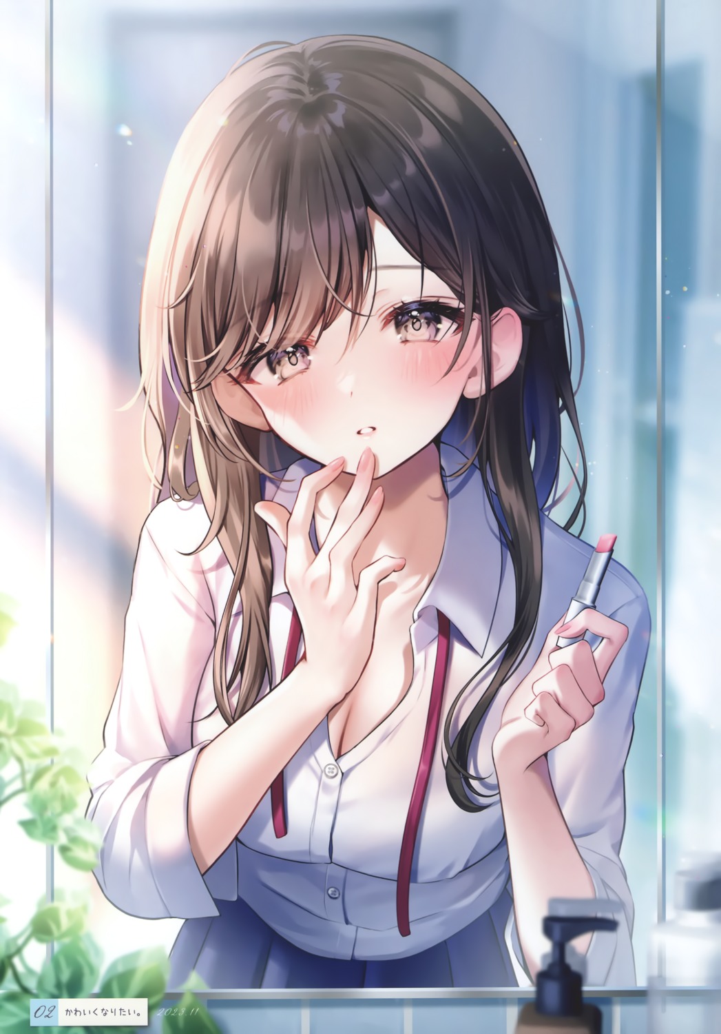 cleavage, open_shirt, seifuku, shiraishi_haruhi, yourgirl, yugirl