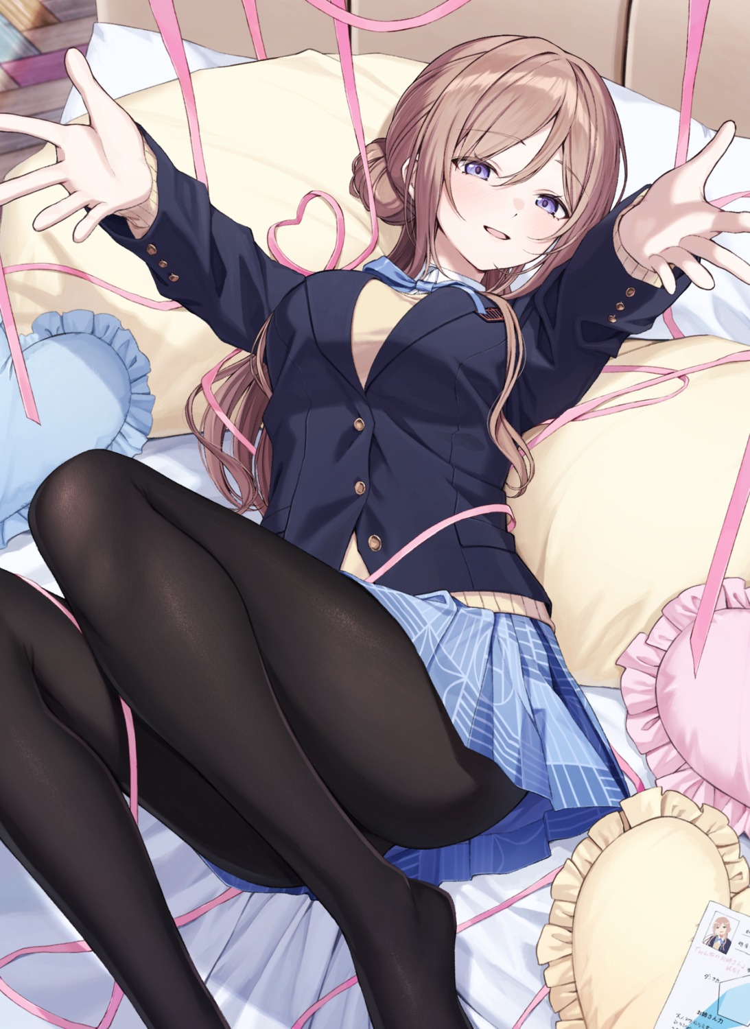 gakuen_idolm@ster, himesaki_rinami, kuroto_yuu, pantyhose, seifuku, skirt_lift, sweater, the_idolm@ster