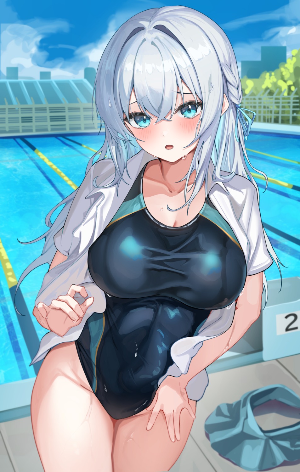 dress_shirt, hitachi_sou, swimsuits, wet